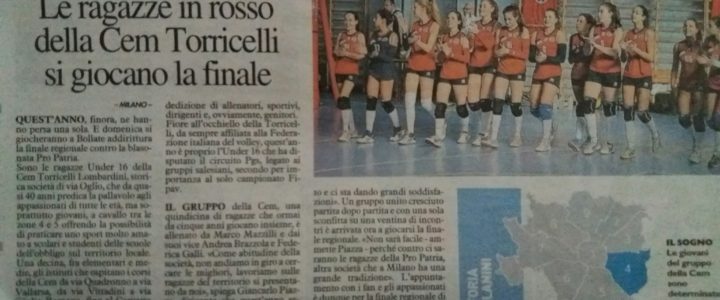 Articolo del GIORNO  7 Aprile 2017